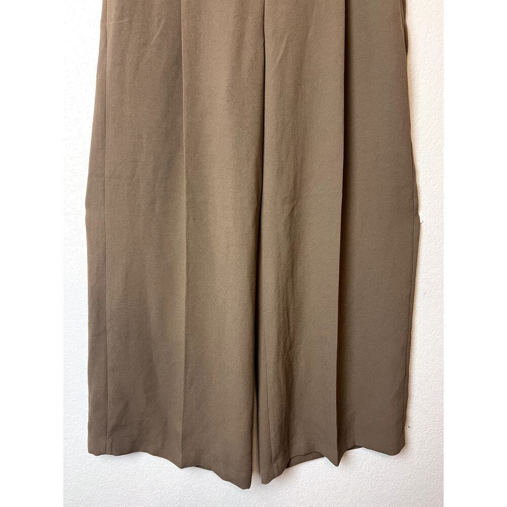 NWT Spanx Carefree Crepe Pleated Trouser Chic Brown 1X - Picture 2 of 9